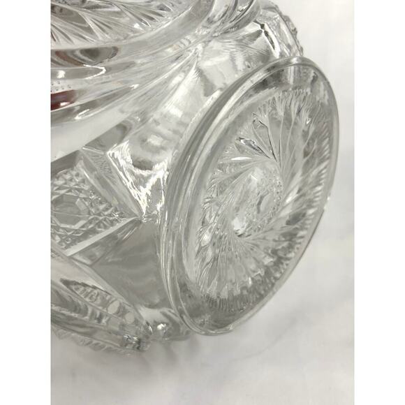 Antique EAPG Three Mold Victorian Pressed Glass Jar Ice Bucket 6.5" - Picture 13 of 16